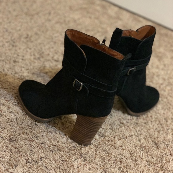 Lucky Brand suede black heeled boots - Picture 2 of 5